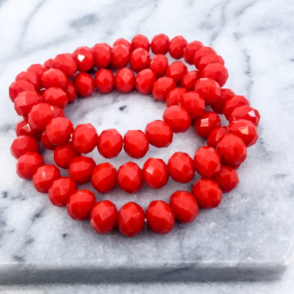 Red Bracelet Set